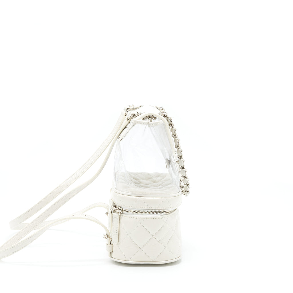 PVC AQUARIUM BACKPACK AGED CALFSKIN WHITE SHW