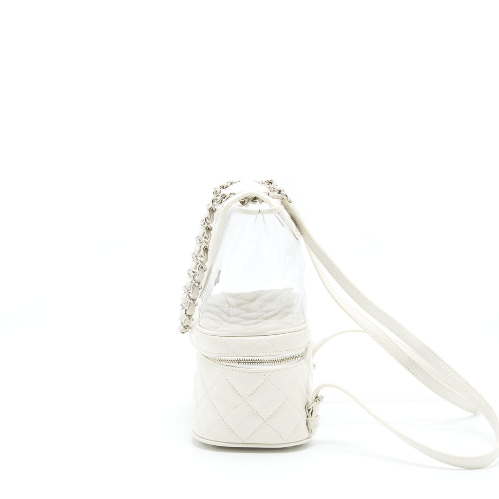 PVC AQUARIUM BACKPACK AGED CALFSKIN WHITE SHW