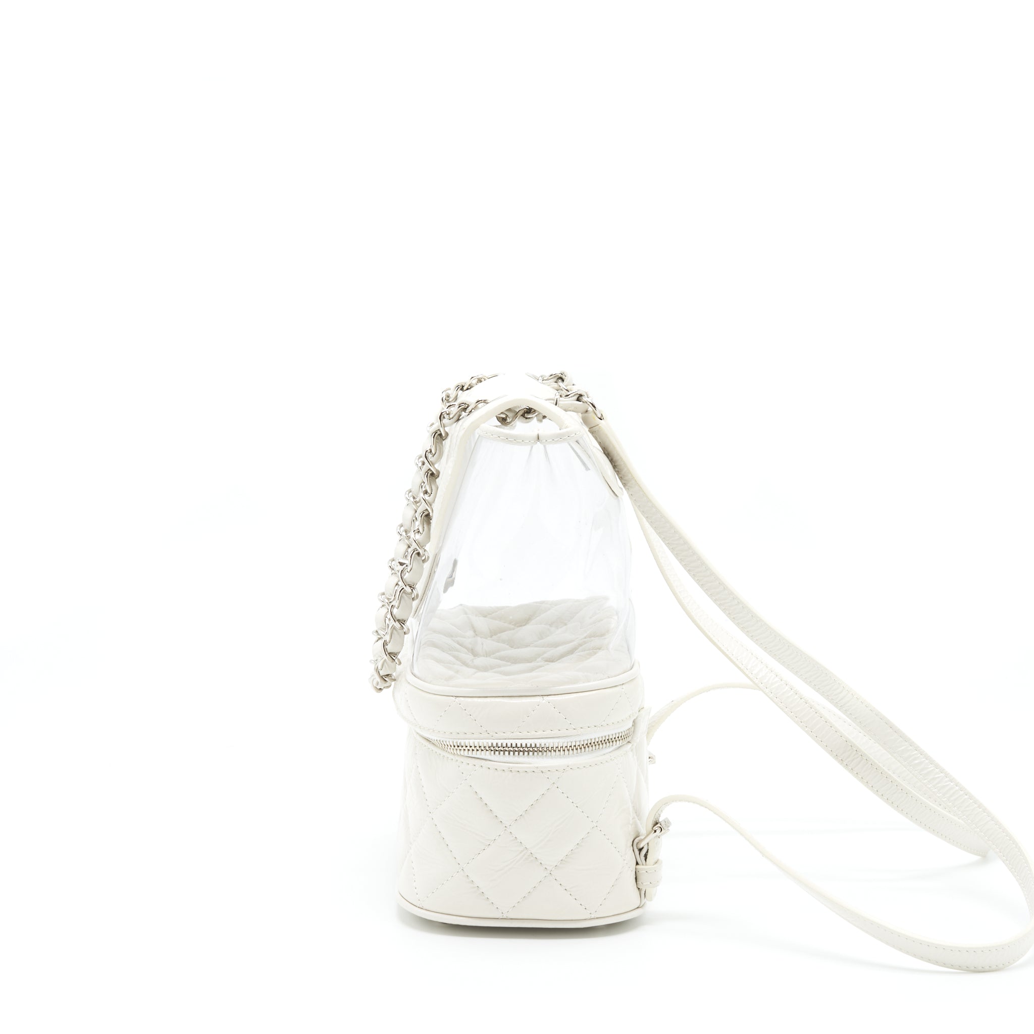 PVC AQUARIUM BACKPACK AGED CALFSKIN WHITE SHW