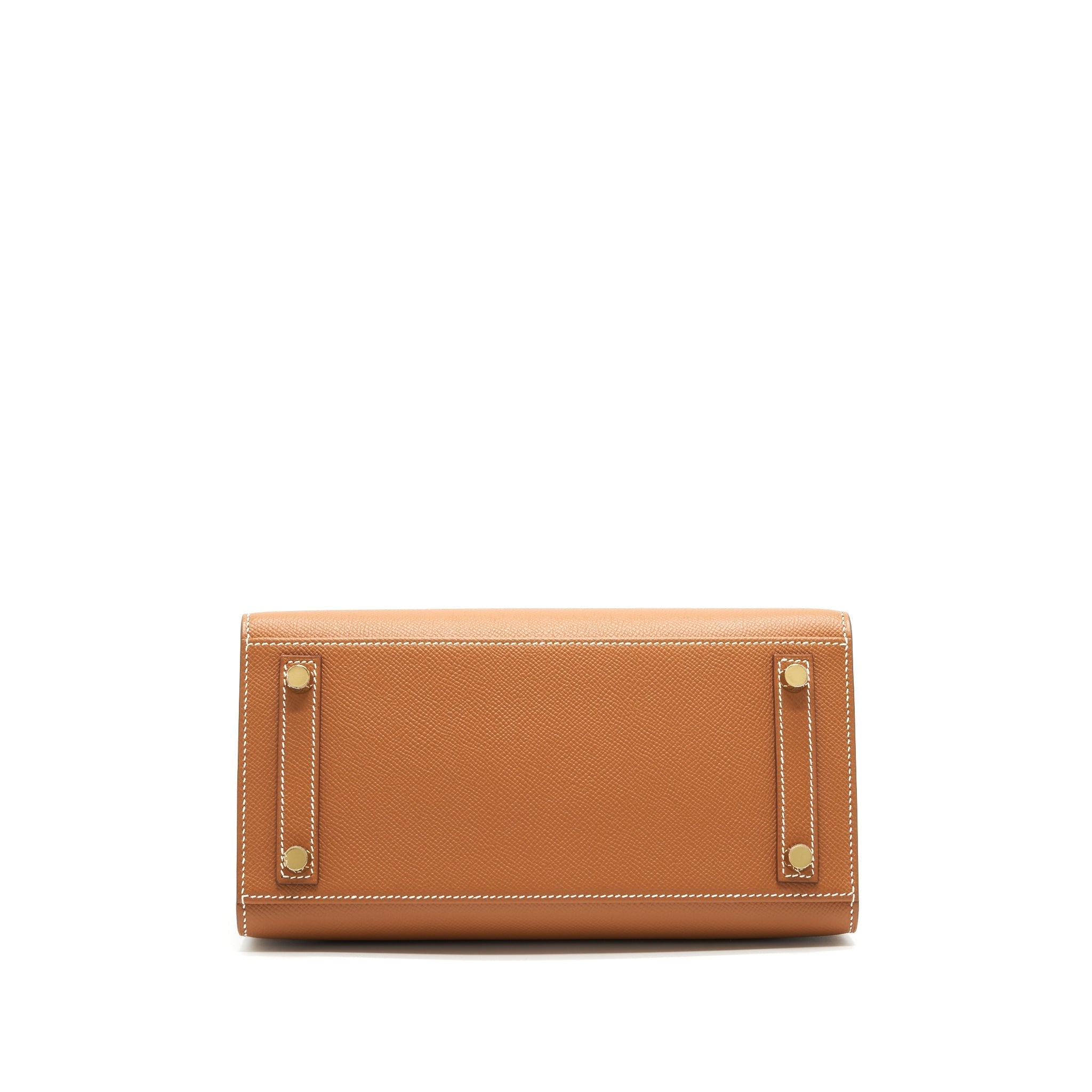 HERMES BIRKIN 25 SELLIER GOLD WITH GHW EPSOM LEATHER