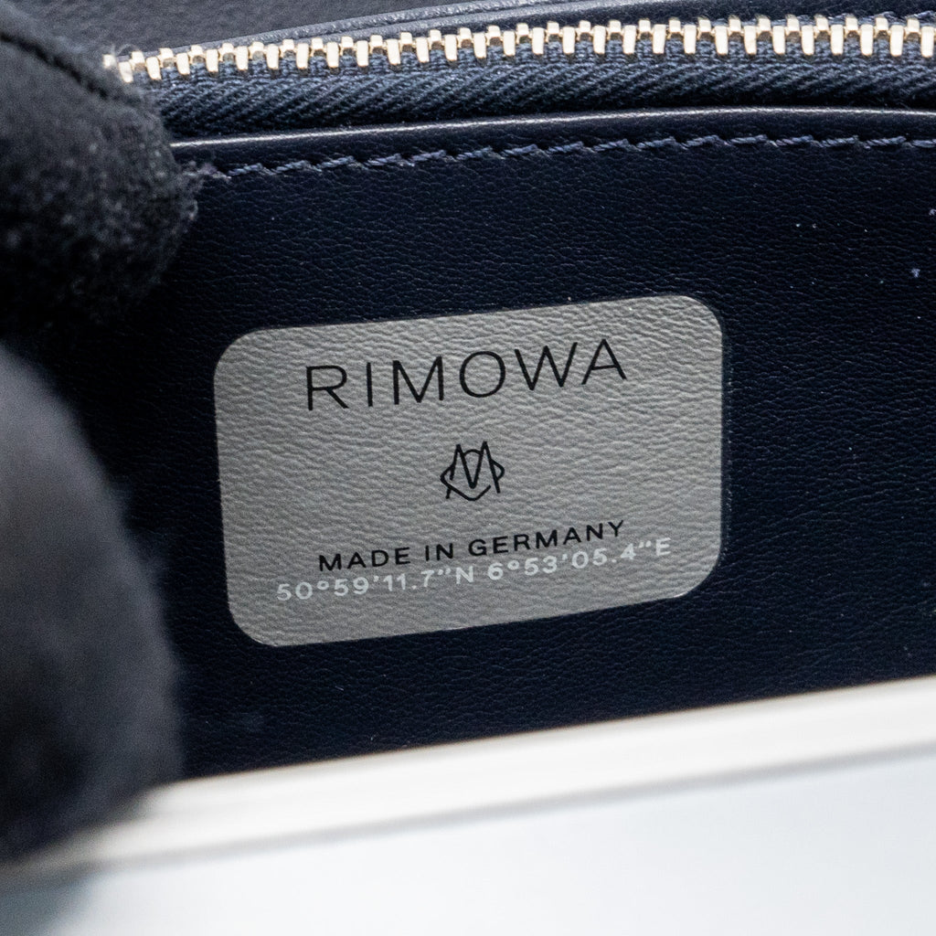 X RIMOWA CLUTCH TRUNK BAG ALUMINIUM / CALFSKIN SILVER / BLACK SHW