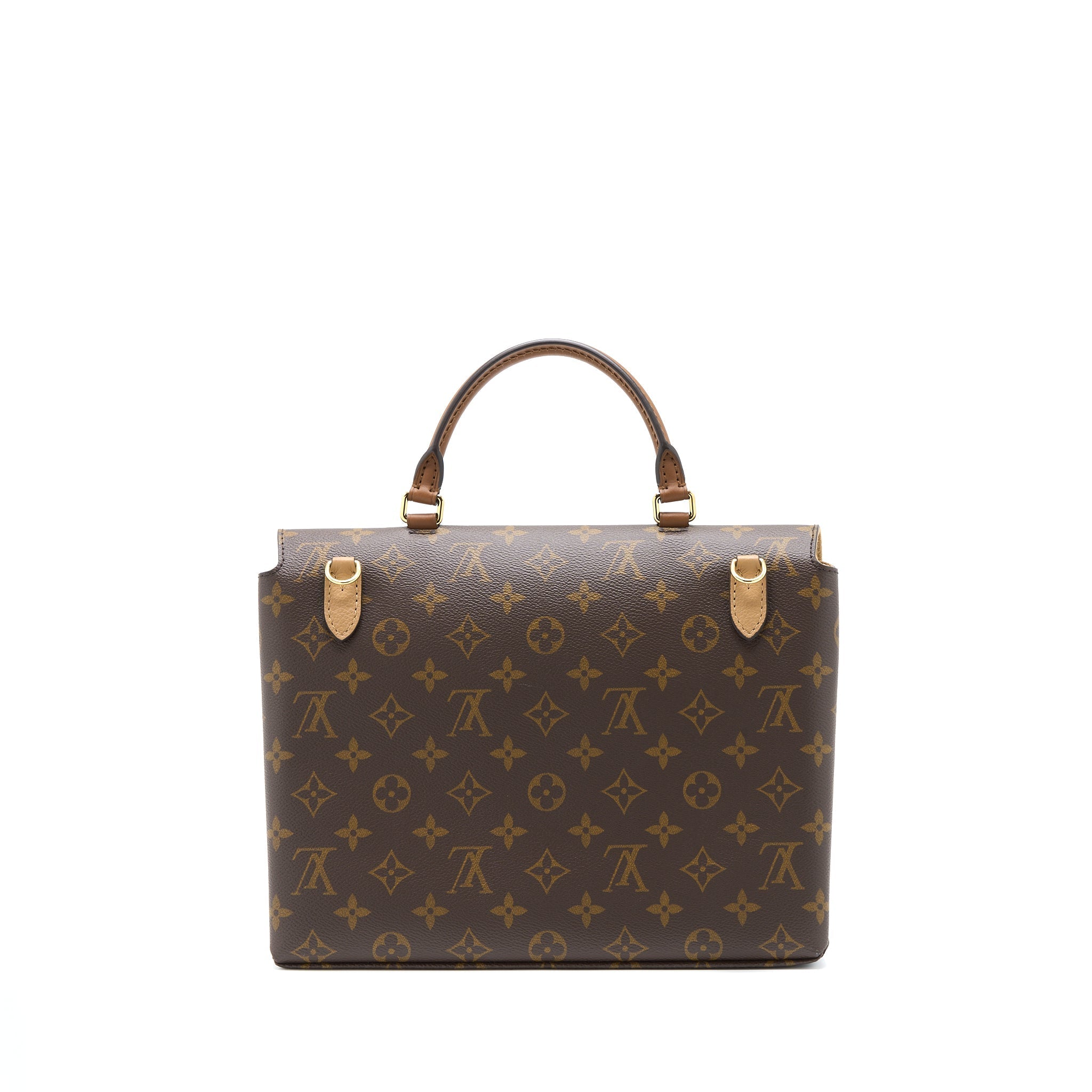 MARIGNAN TOP HANDLE MESSENGER BAG MONOGRAM CANVAS BROWN GHW