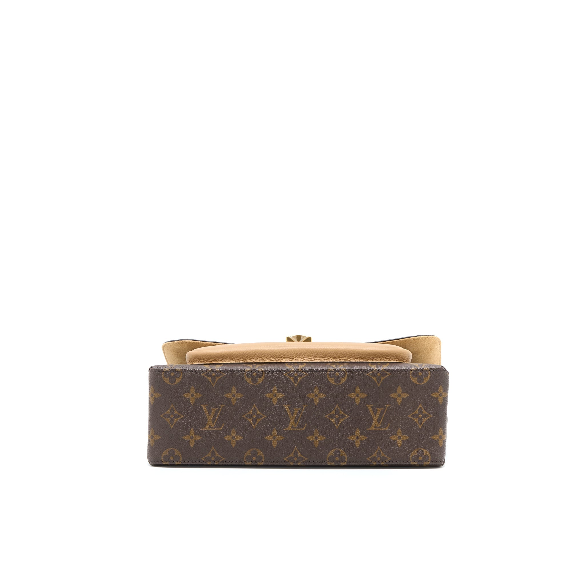 MARIGNAN TOP HANDLE MESSENGER BAG MONOGRAM CANVAS BROWN GHW