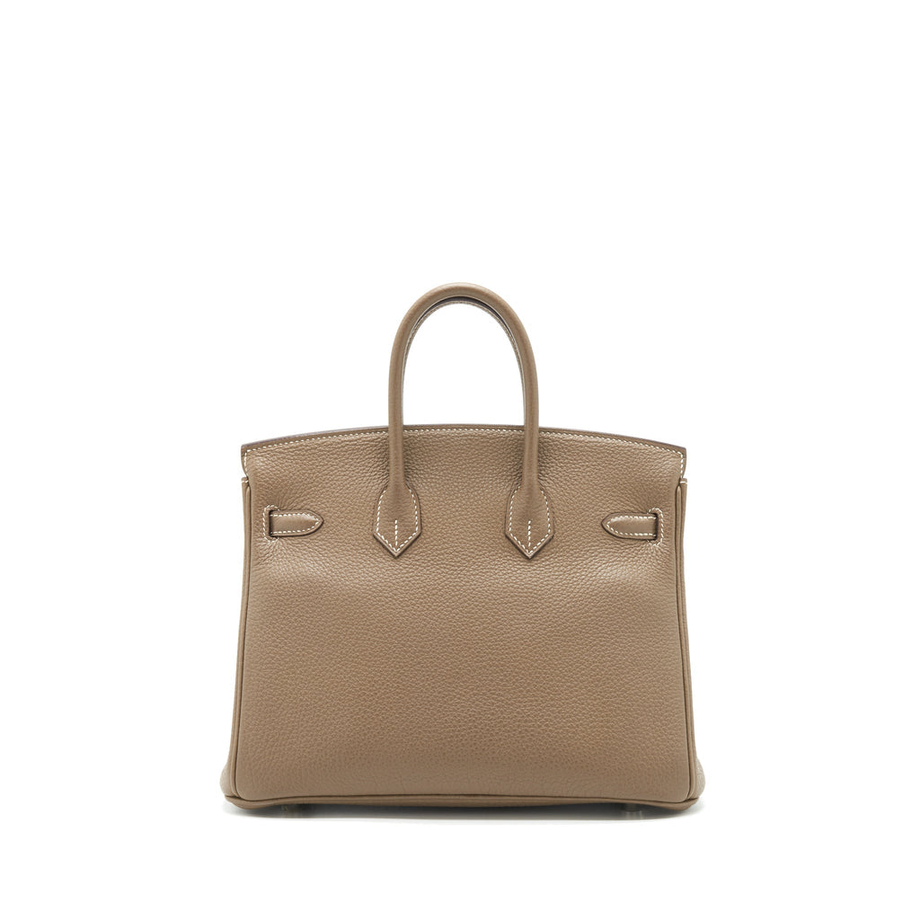 HERMES BIRKIN 25 TOGO ETOUPE WITH SHW
