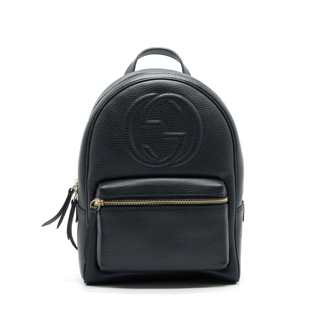 SOHO LEATHER BACKPACK BLACK