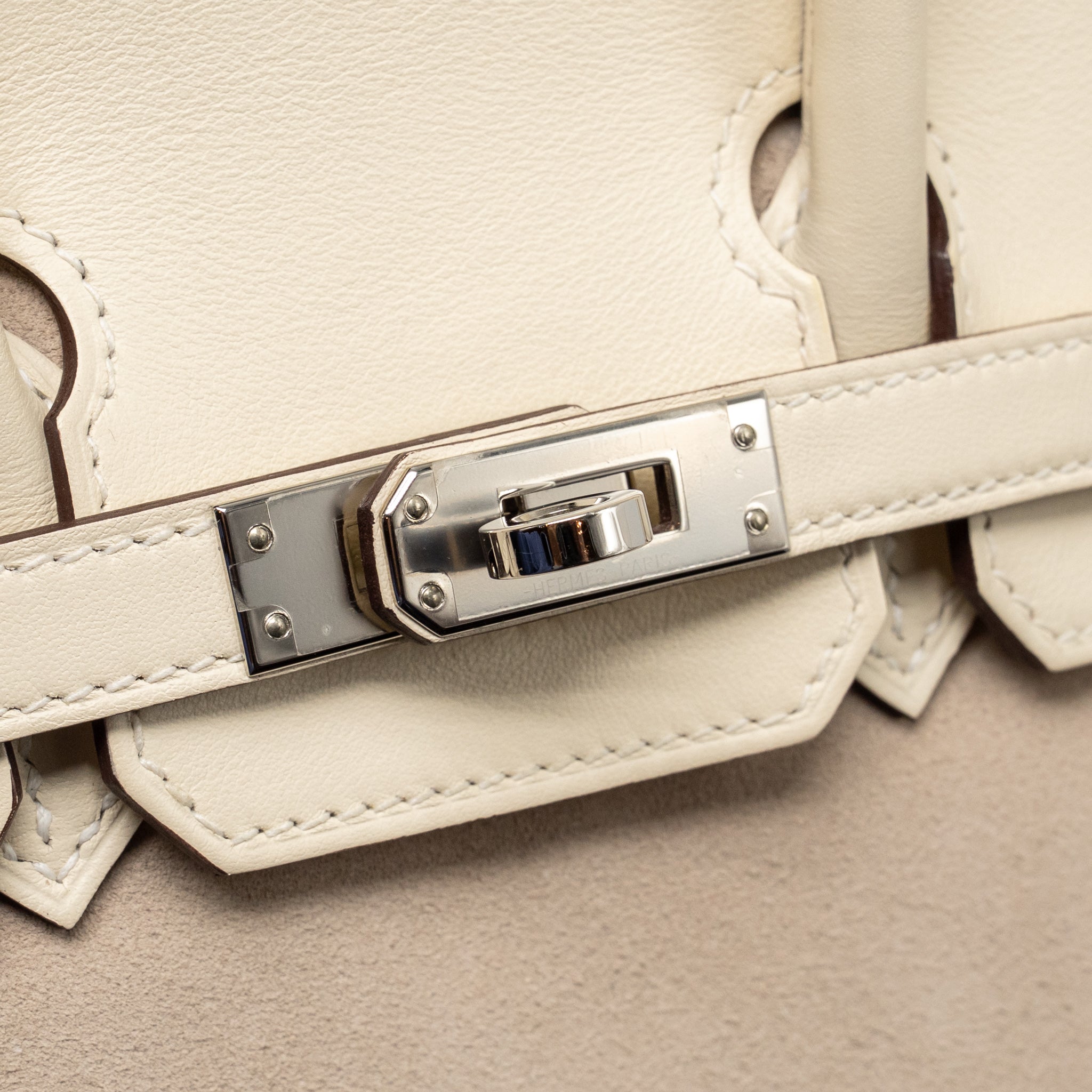 HERMES BIRKIN 25 GRIZZY/SWIFT NATA/GLYCINE SHW