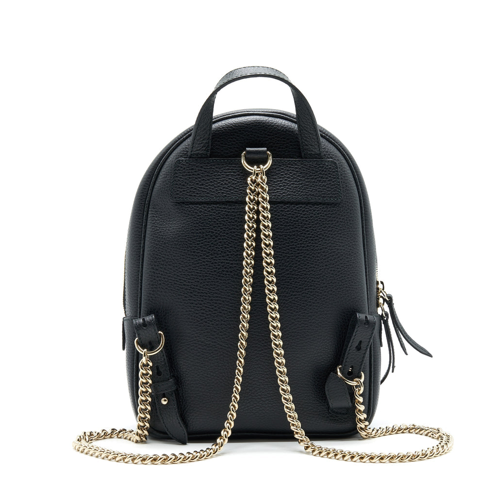 SOHO LEATHER BACKPACK BLACK