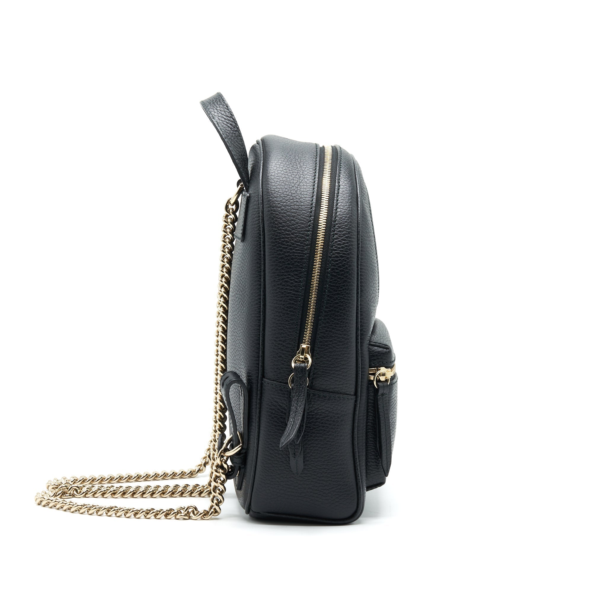 SOHO LEATHER BACKPACK BLACK