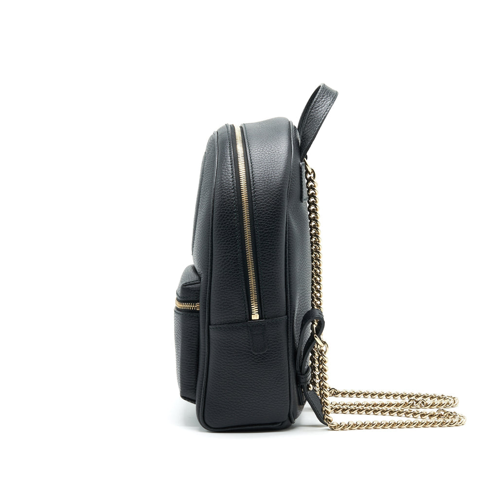 SOHO LEATHER BACKPACK BLACK