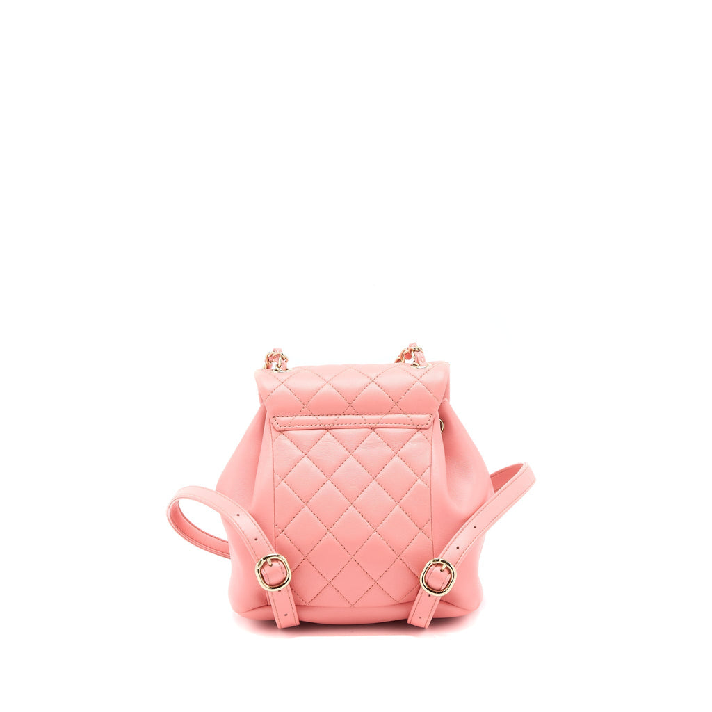 DUMA MINI BACKPACK LAMBSKIN PINK LGHW(MICROCHIP)