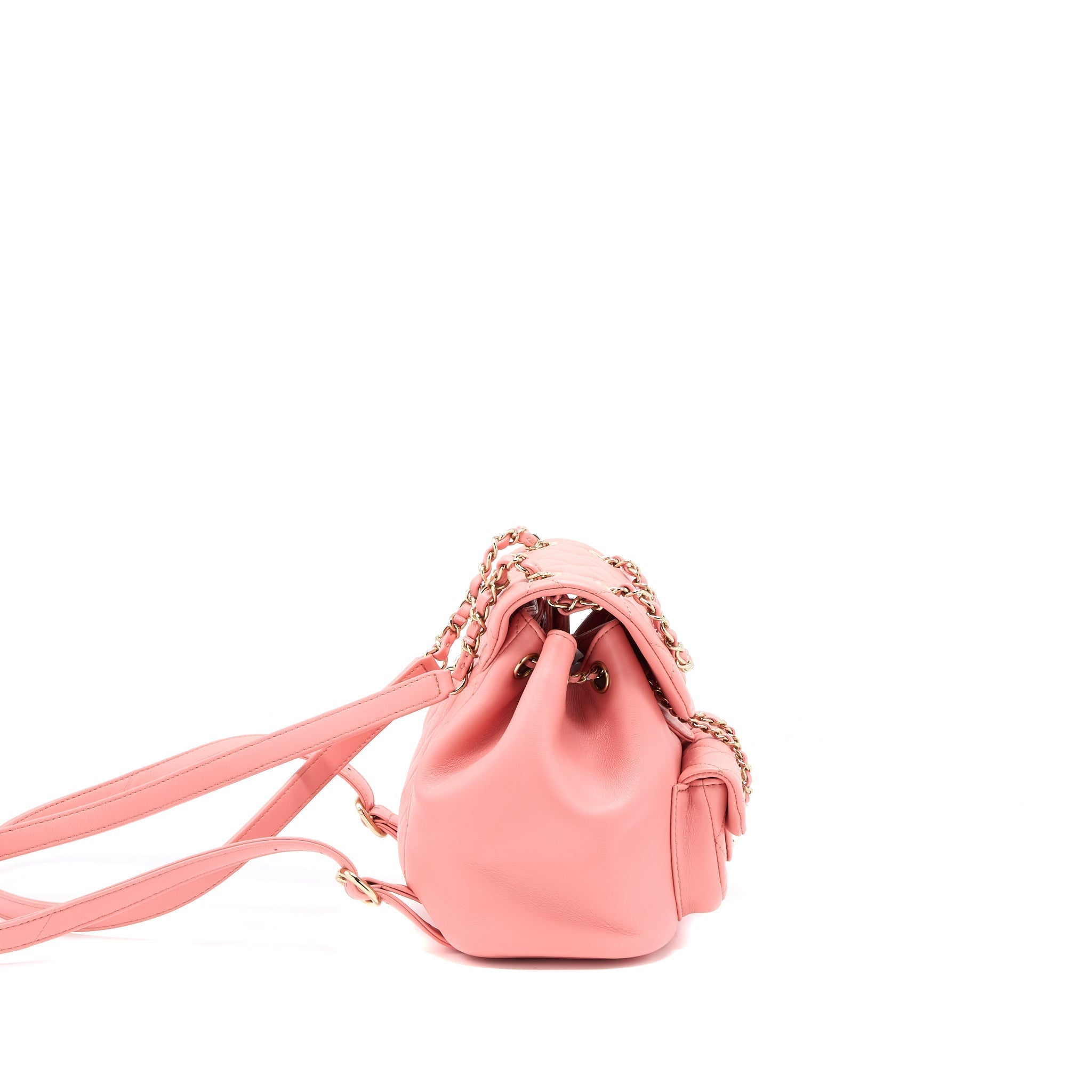 DUMA MINI BACKPACK LAMBSKIN PINK LGHW(MICROCHIP)