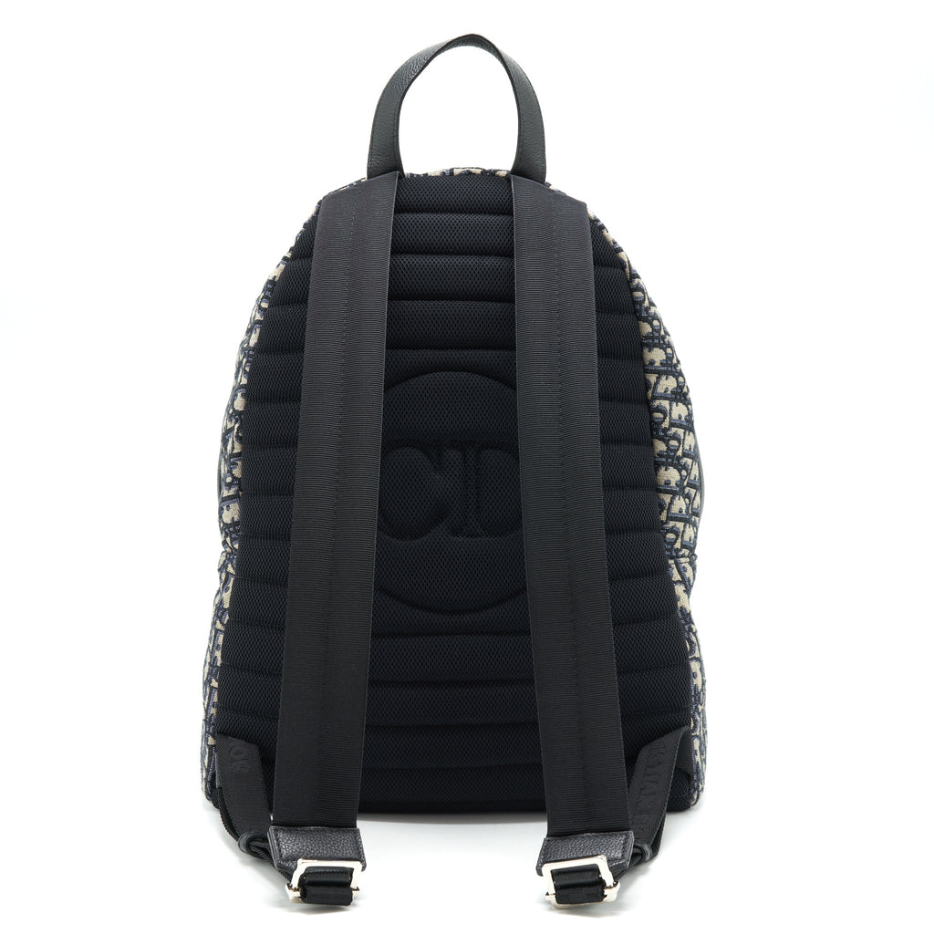 RIDER BACKPACK BEIGE AND BLACK DIOR OBLIQUE JACQUARD
