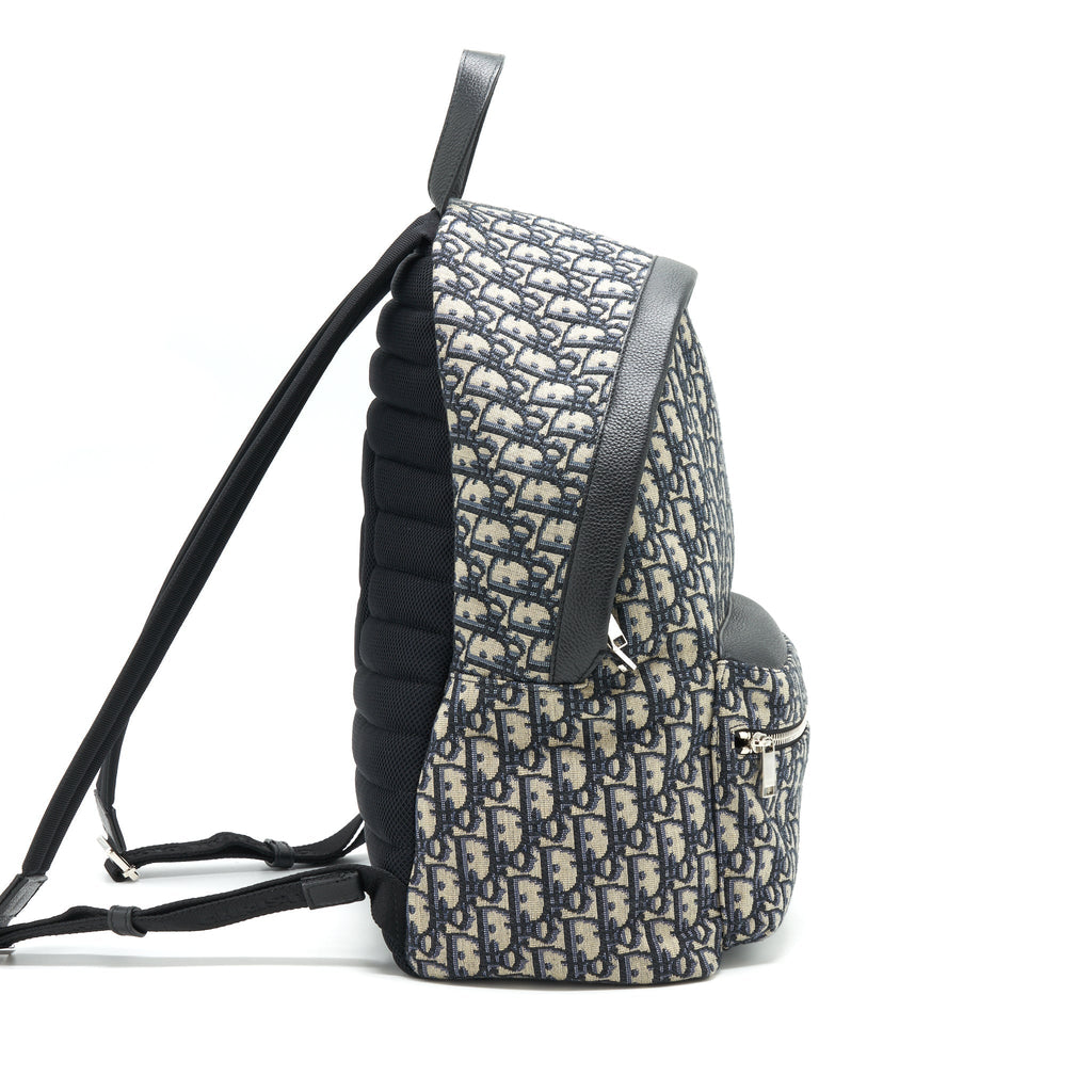 RIDER BACKPACK BEIGE AND BLACK DIOR OBLIQUE JACQUARD