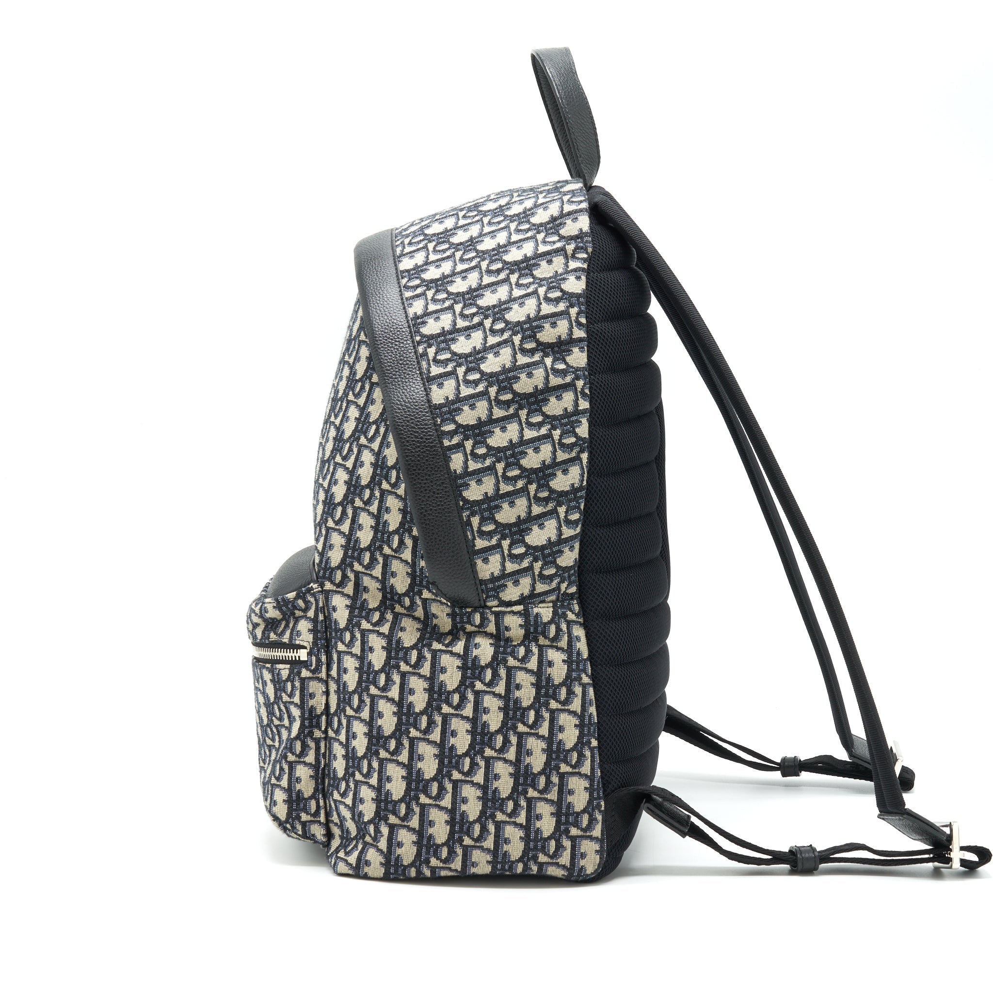 RIDER BACKPACK BEIGE AND BLACK DIOR OBLIQUE JACQUARD