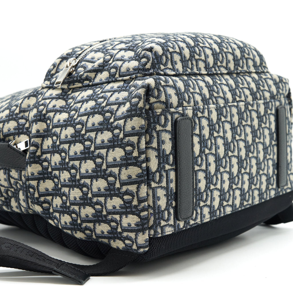 RIDER BACKPACK BEIGE AND BLACK DIOR OBLIQUE JACQUARD