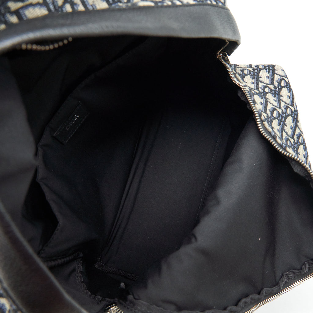 RIDER BACKPACK BEIGE AND BLACK DIOR OBLIQUE JACQUARD