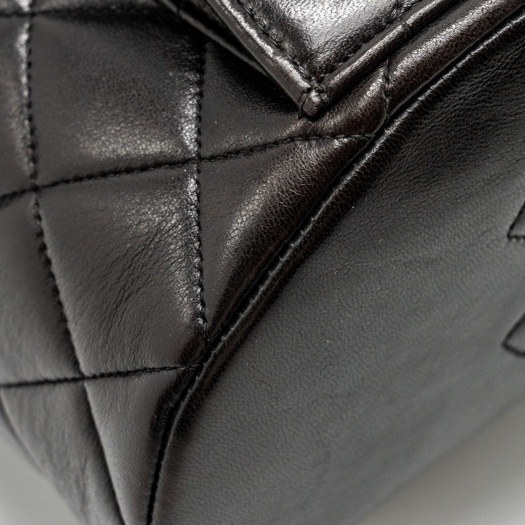 VINTAGE DUMA BACKPACK LAMBSKIN BLACK GHW