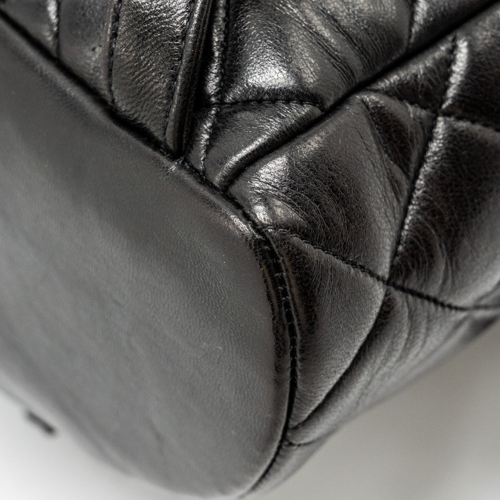 VINTAGE DUMA BACKPACK LAMBSKIN BLACK GHW