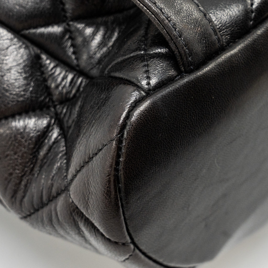 VINTAGE DUMA BACKPACK LAMBSKIN BLACK GHW