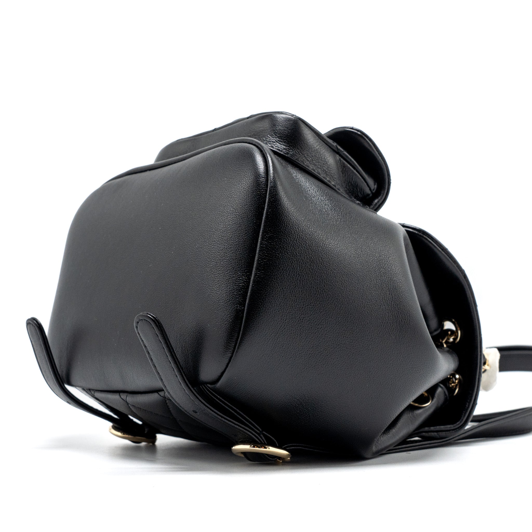 24P MINI DUMA BACKPACK CALFSKIN BLACK LGHW (MICROCHIP)