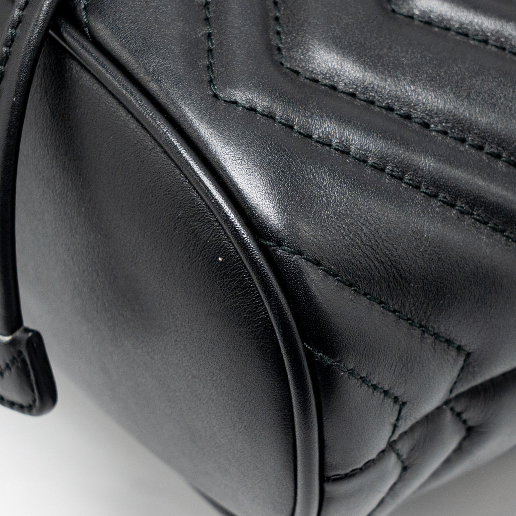 GG MARMONT BACKPACK CALFSKIN BLACK GHW