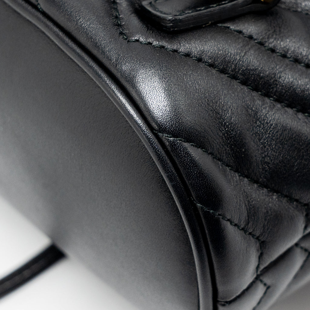 GG MARMONT BACKPACK CALFSKIN BLACK GHW