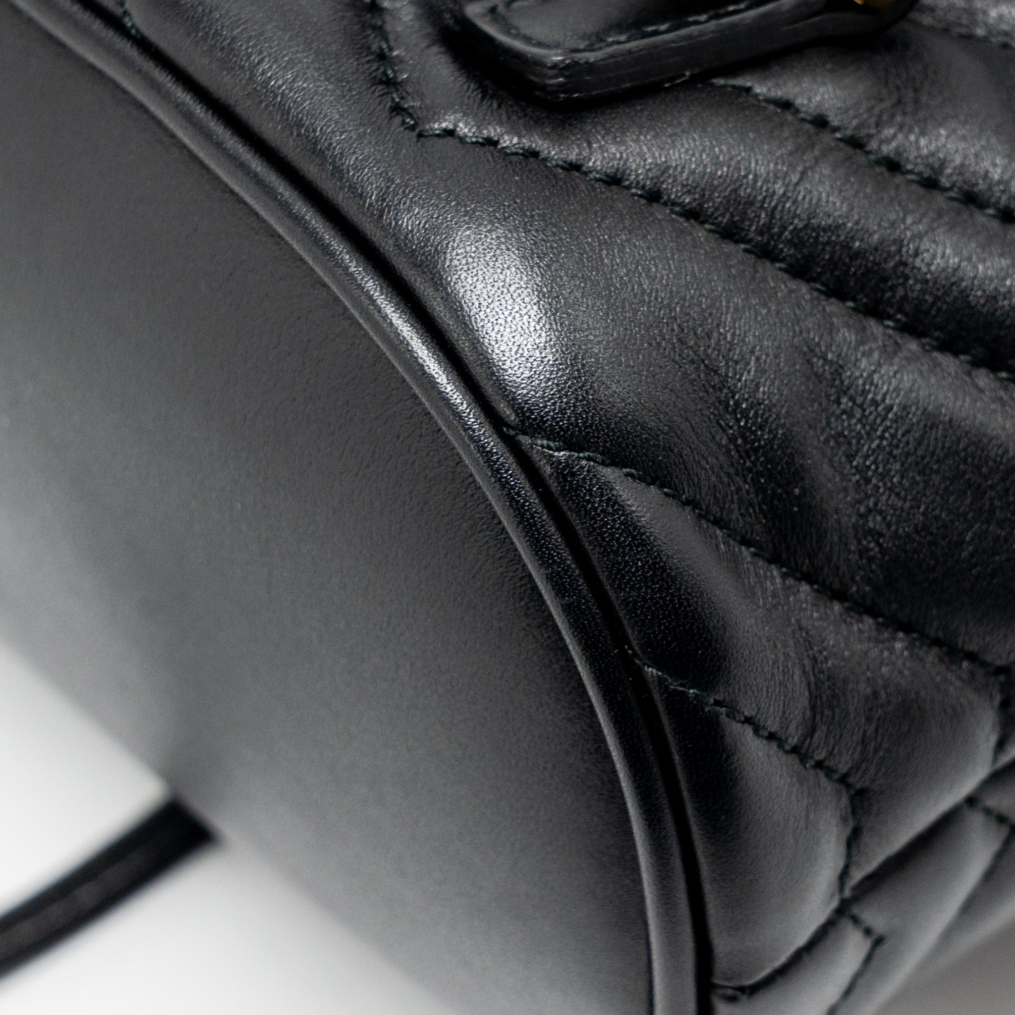 GG MARMONT BACKPACK CALFSKIN BLACK GHW