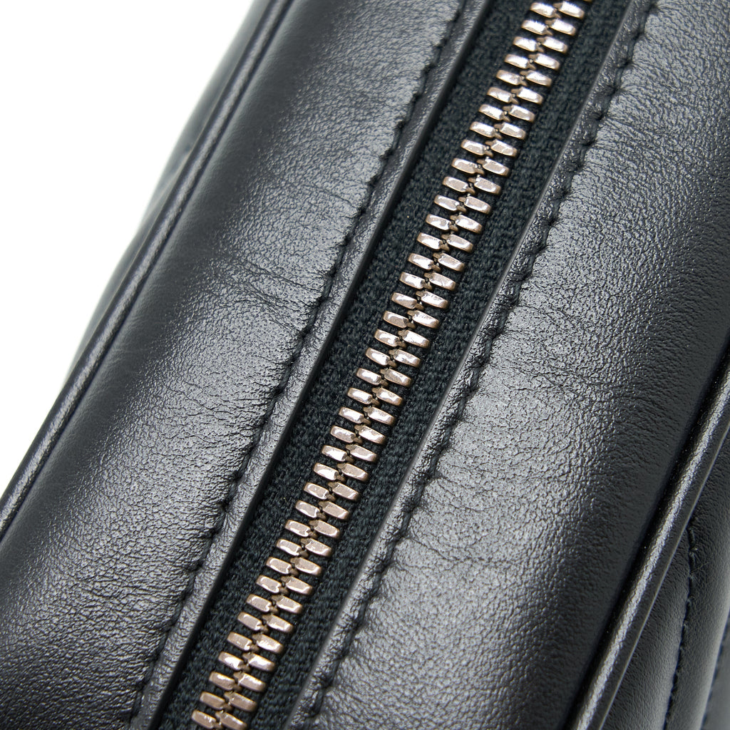 GG MARMONT SMALL MATELASSE SHOULDER BAG CALFSKIN BLACK GHW