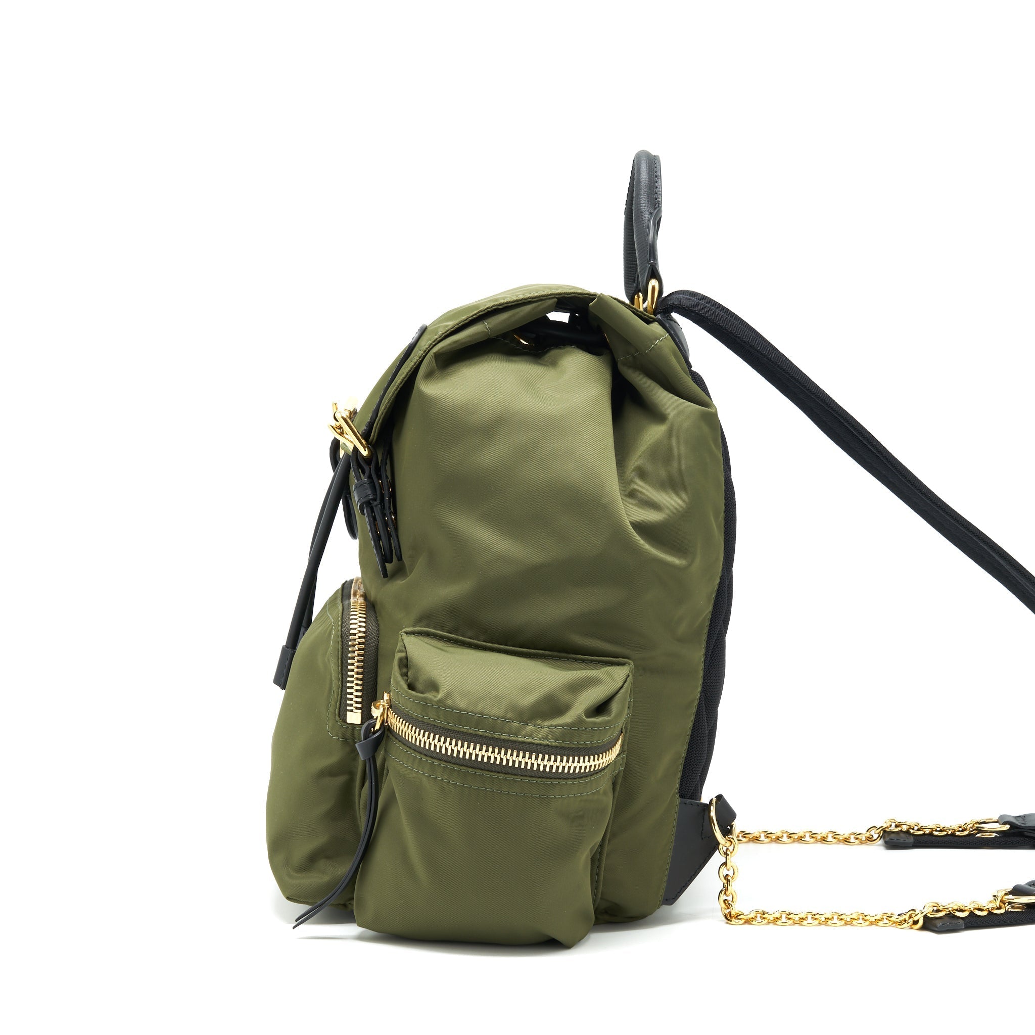 NYLON RUCKSACK BACKPACK GREEN GHW