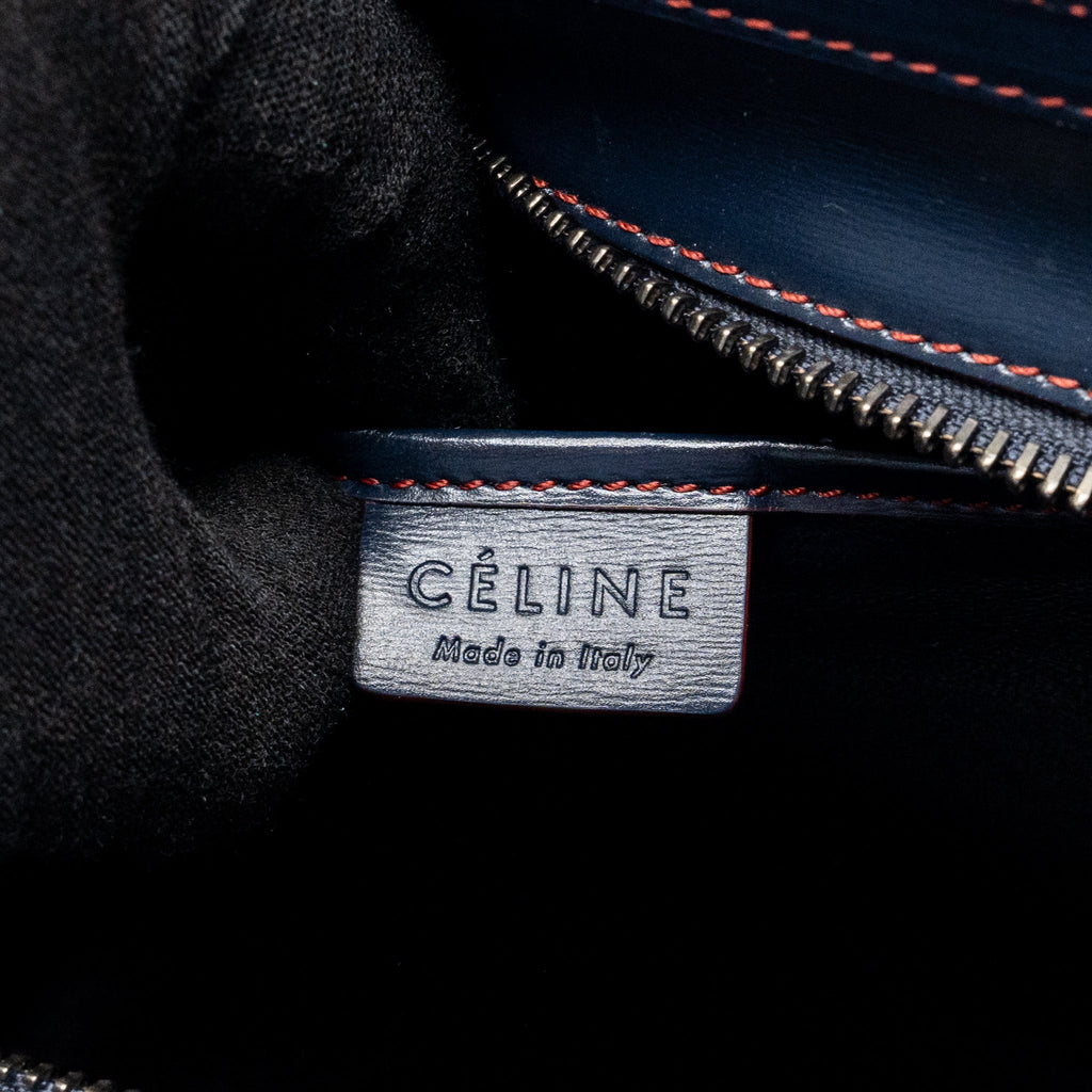 NANO LUGGAGE BAG CALFSKIN NAVY / RED SHW