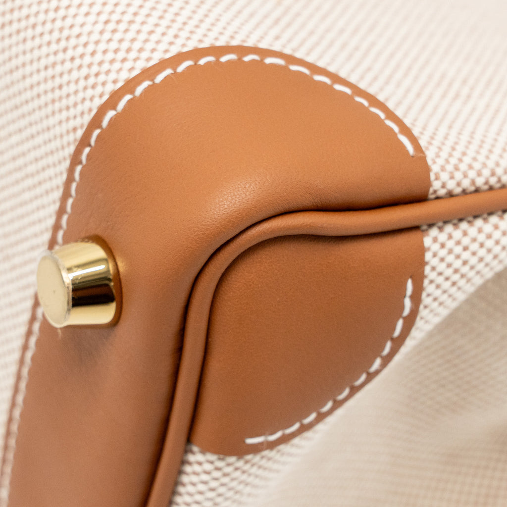 HERMES BIRKIN 25 TOILE H CANVAS / SWIFT LEATHER ECRU-BEIGE / GOLD GHW