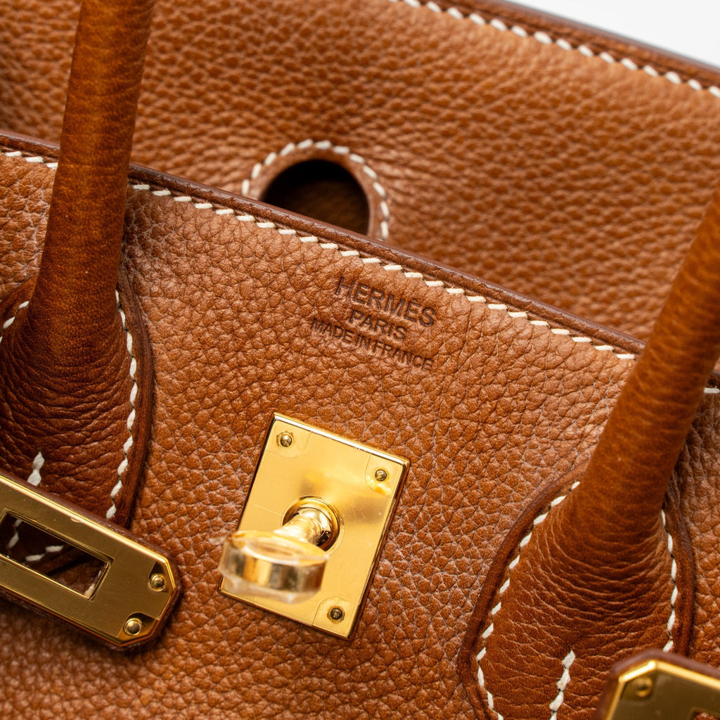 HERMES BIRKIN 25 BARENIA FAUBOURG 34 FAUVE GHW