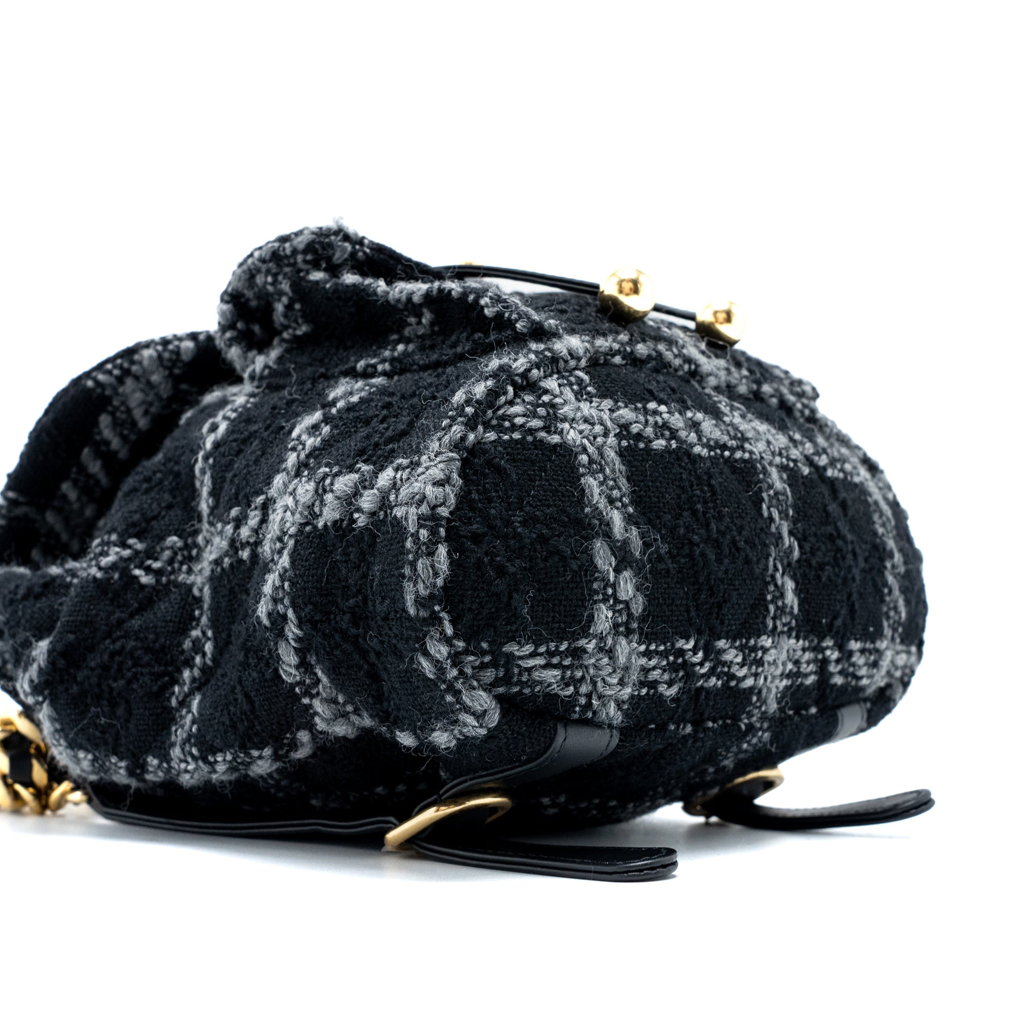 DUMA BACKPACK TWEED MULTICOLOURED BRUSHED GHW (MICROCHIP)