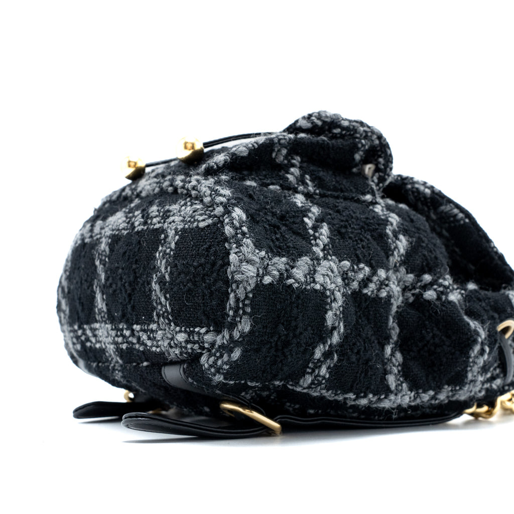 DUMA BACKPACK TWEED MULTICOLOURED BRUSHED GHW (MICROCHIP)
