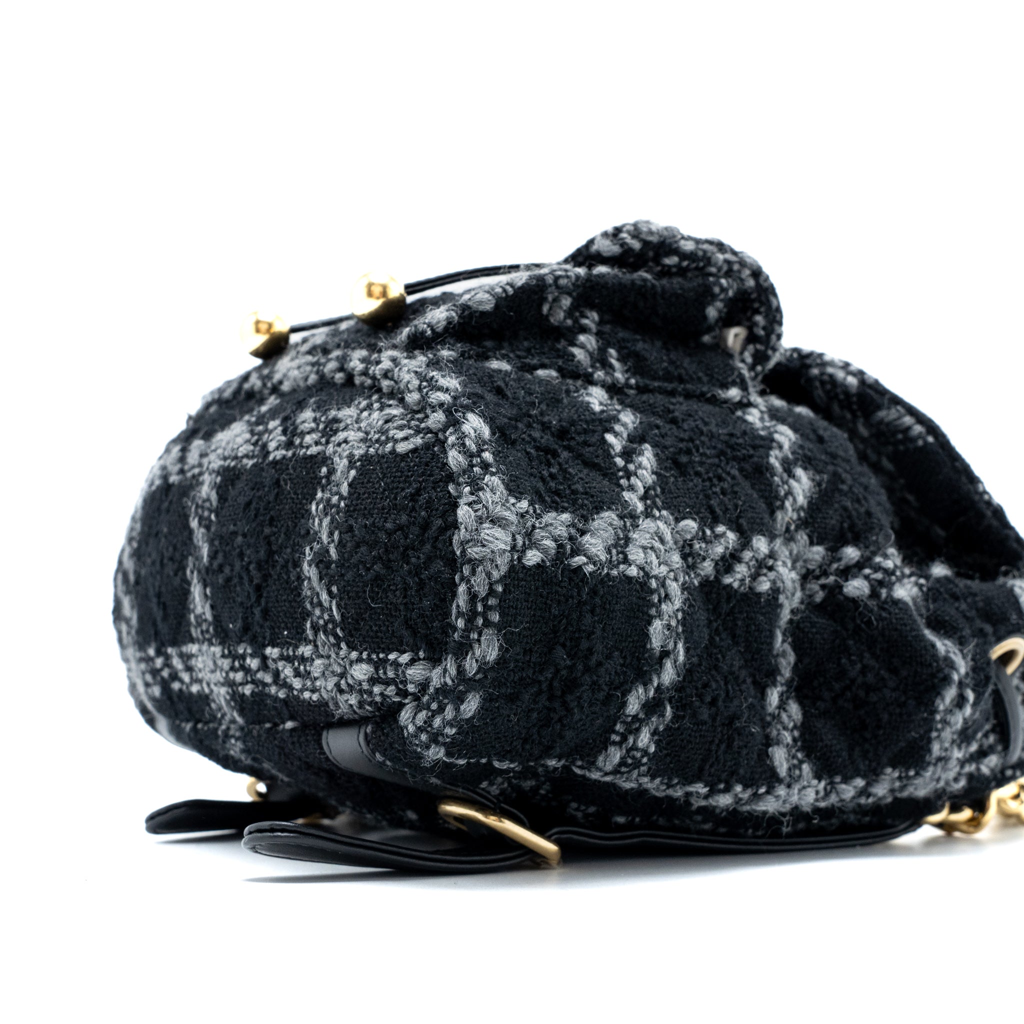 DUMA BACKPACK TWEED MULTICOLOURED BRUSHED GHW (MICROCHIP)
