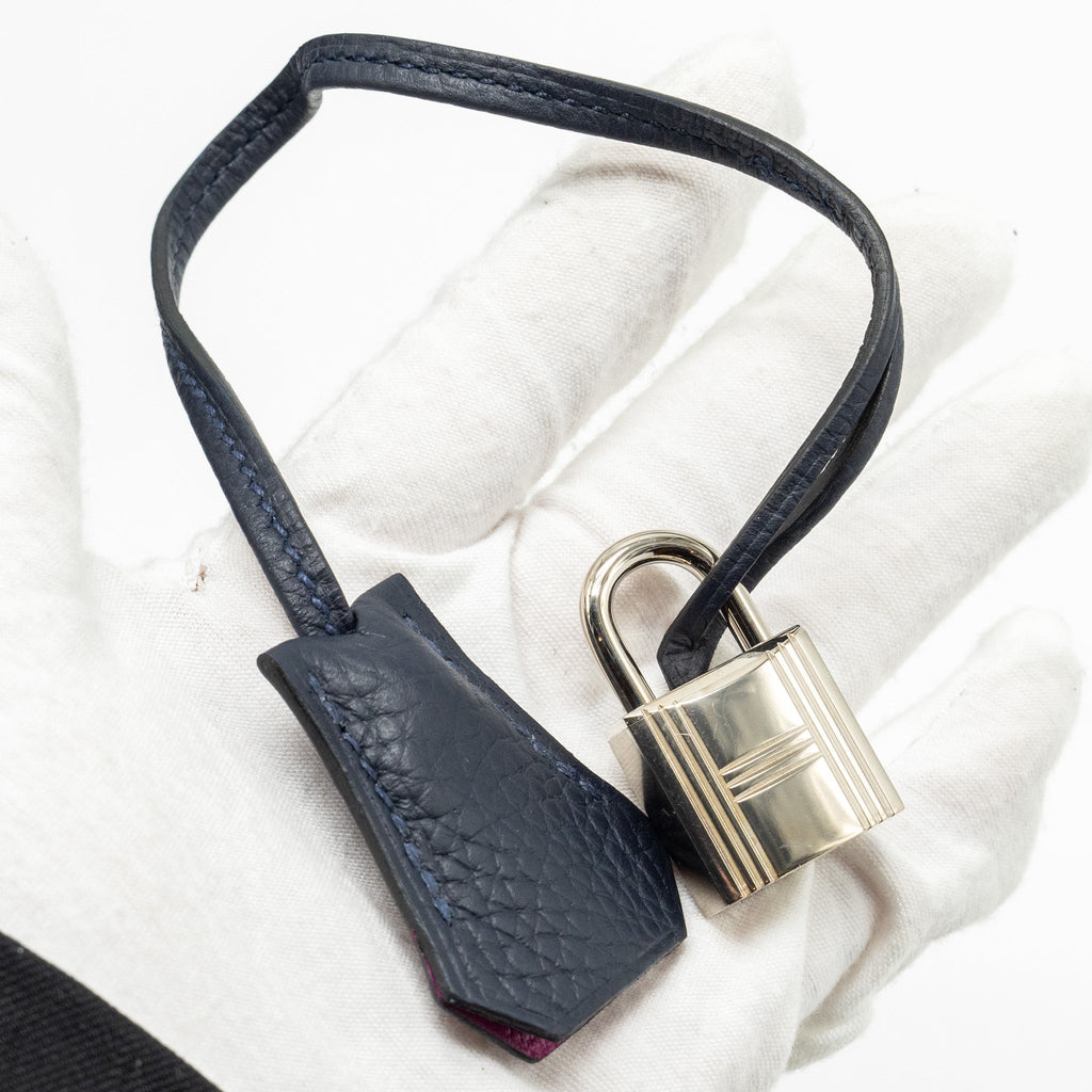 HERMES BIRKIN 30 CLEMENCE BLUE NUIT/ ROSE POURPRE SHW