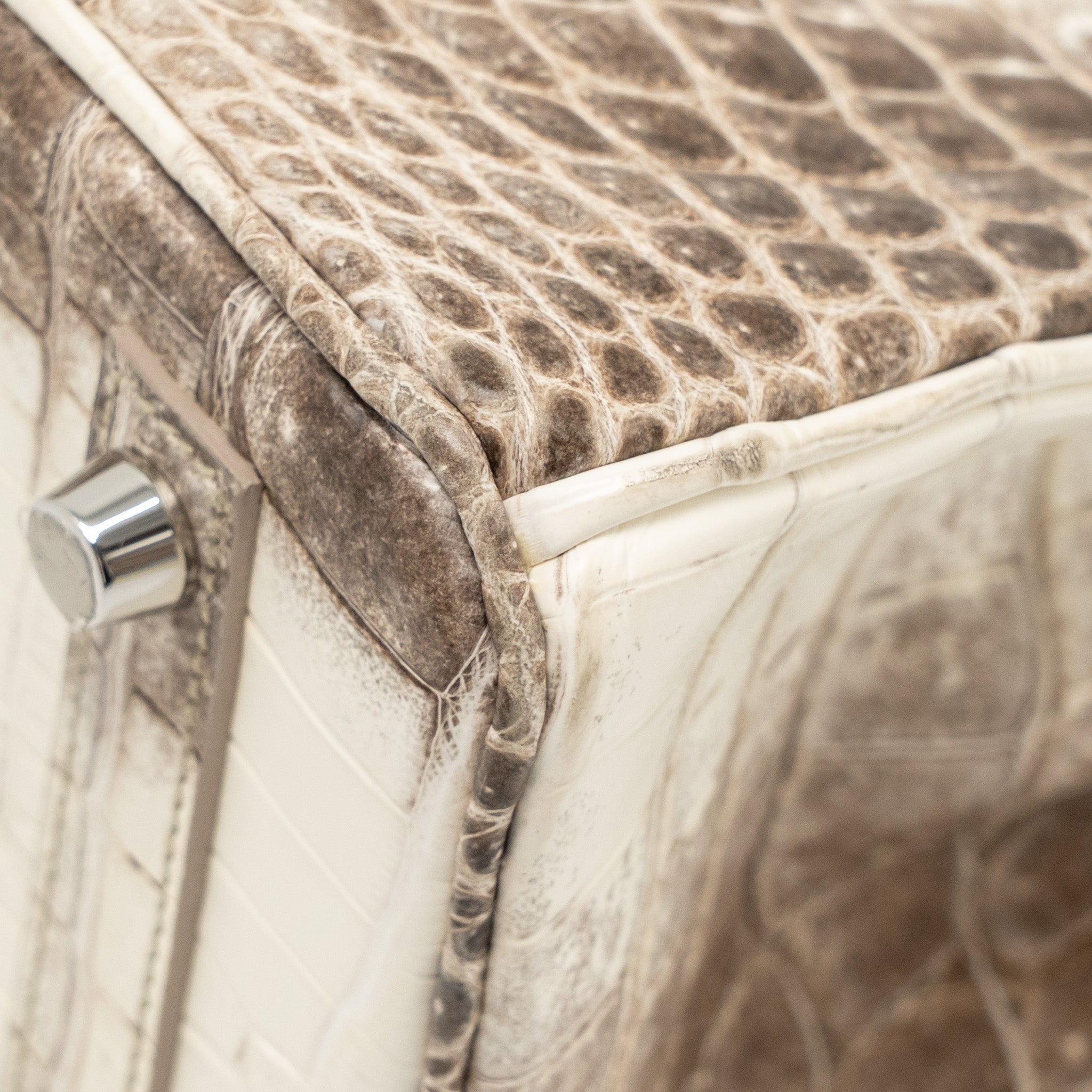 HERMES BIRKIN 25 CROCODILE NILOTICUS HIMALAYA 01 BLANC SHW