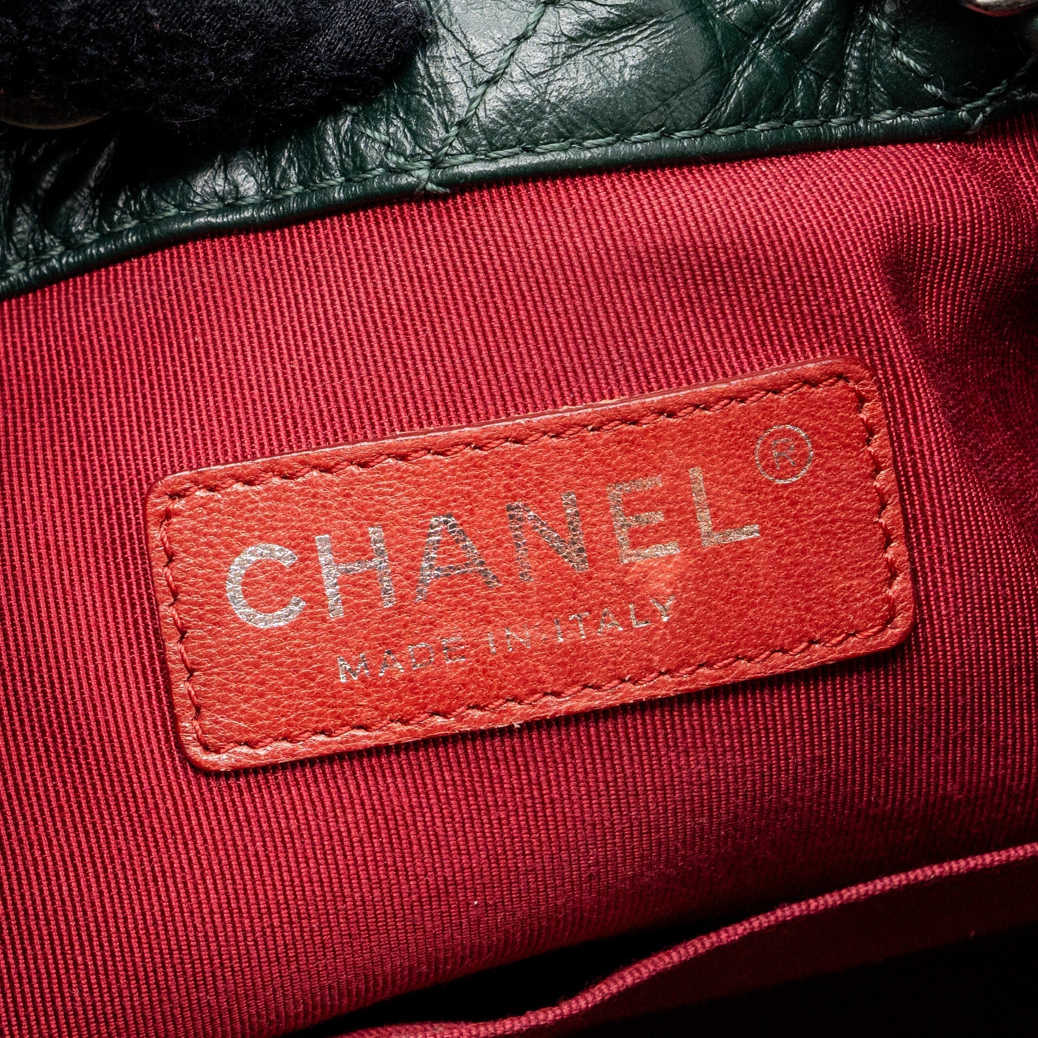 SMALL GABRIELLE BACKPACK AGED CALFSKIN DARK GREEN MULTICOLOUR HARDWARE