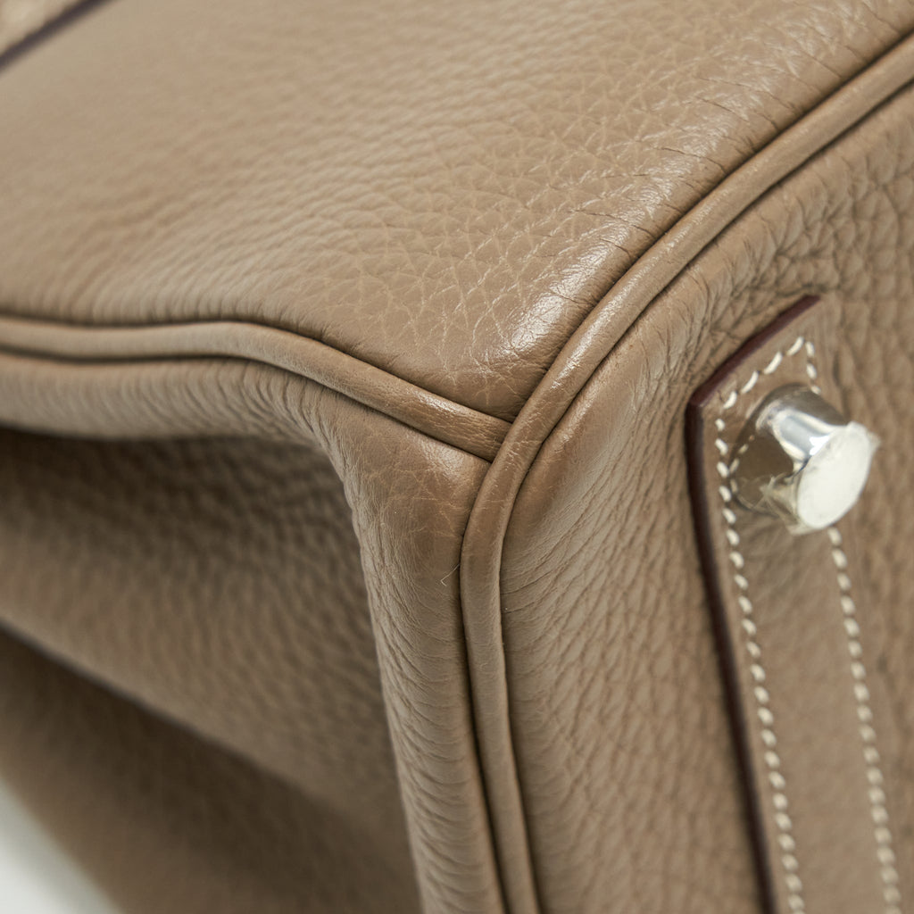 HERMES BIRKIN 25 TOGO ETOUPE WITH SHW