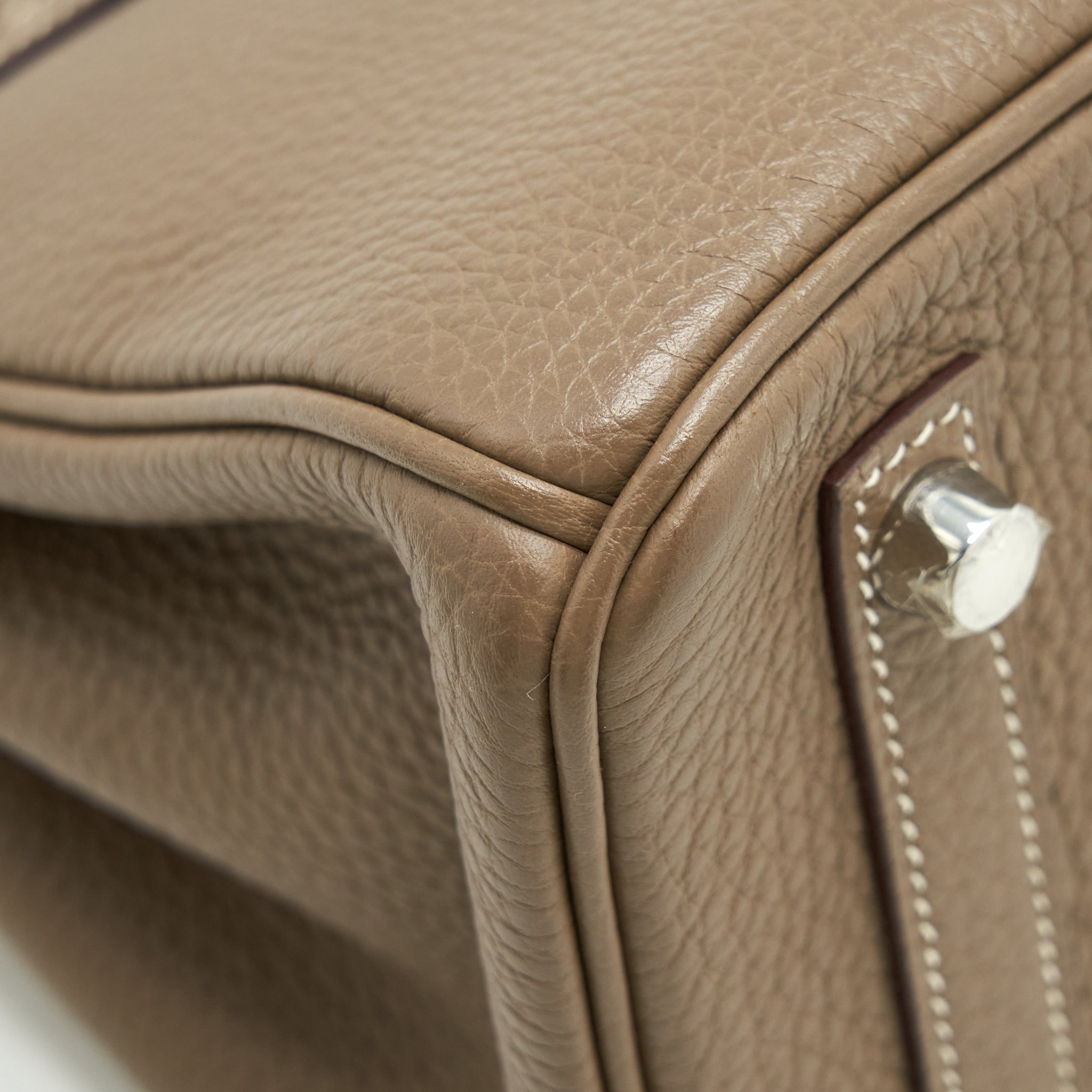 HERMES BIRKIN 25 TOGO ETOUPE WITH SHW