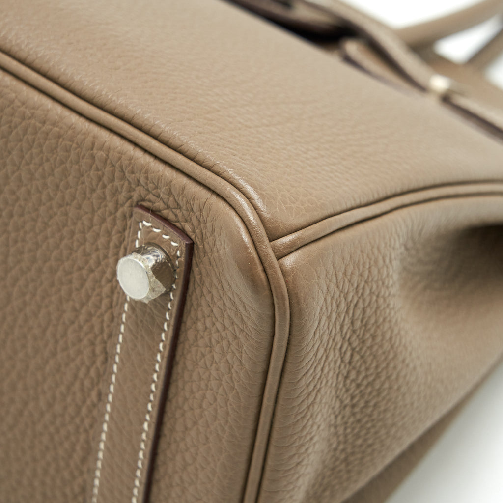 HERMES BIRKIN 25 TOGO ETOUPE WITH SHW