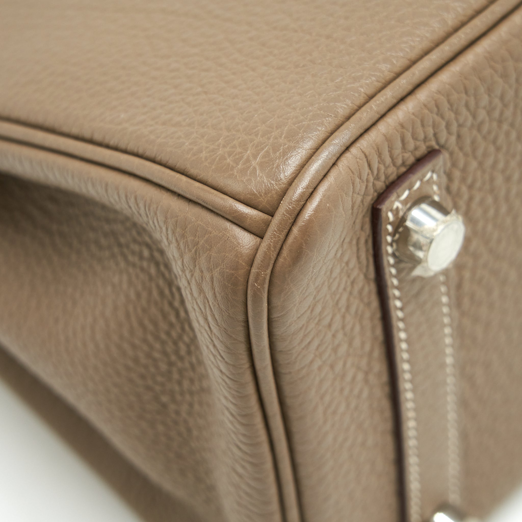 HERMES BIRKIN 25 TOGO ETOUPE WITH SHW