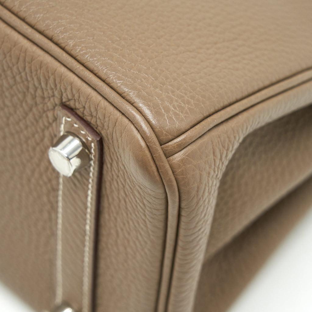 HERMES BIRKIN 25 TOGO ETOUPE WITH SHW