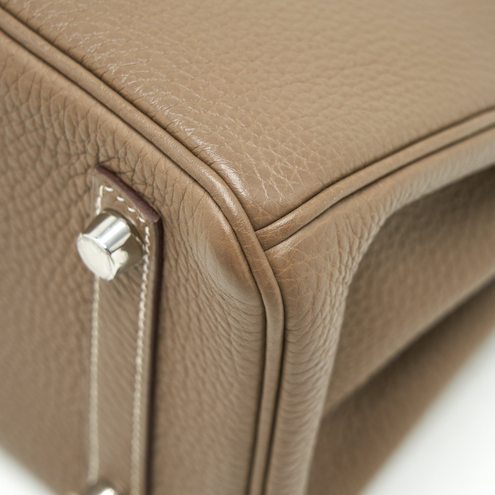 HERMES BIRKIN 25 TOGO ETOUPE WITH SHW