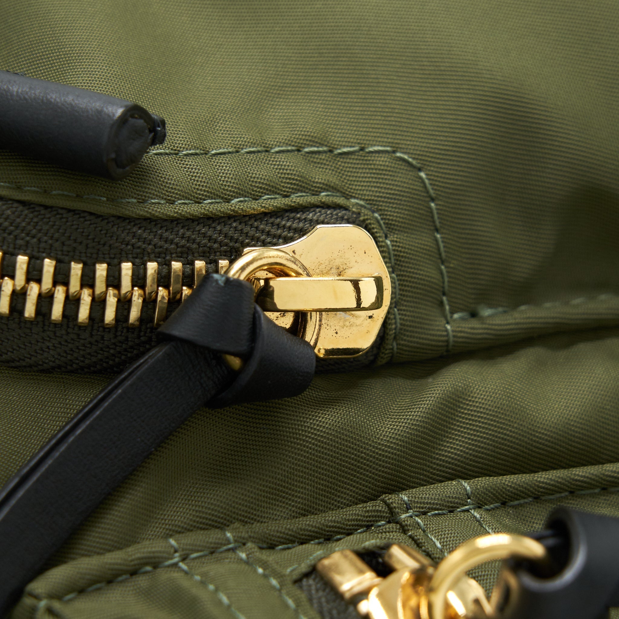 NYLON RUCKSACK BACKPACK GREEN GHW