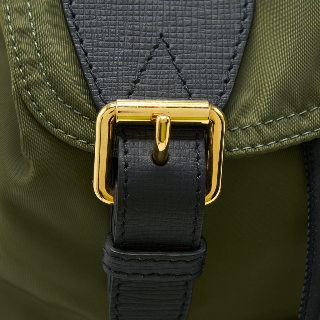 NYLON RUCKSACK BACKPACK GREEN GHW