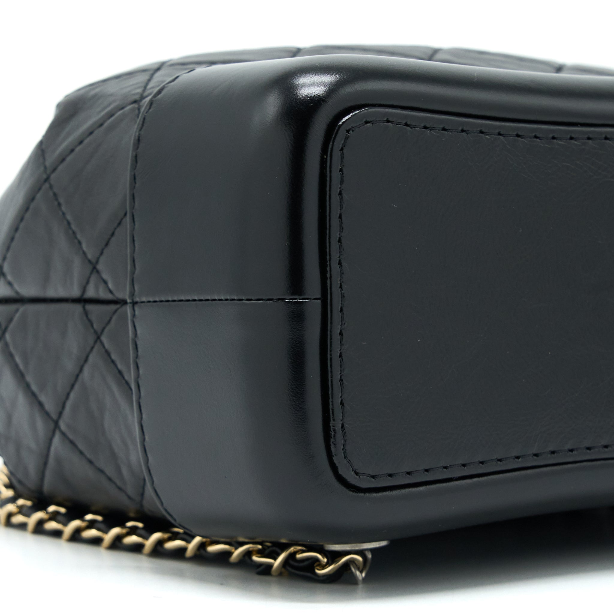 SMALL GABRIELLE BACKPACK AGED CALFSKIN BLACK MULTICOLOR HARDWARE (MICROCHIP)