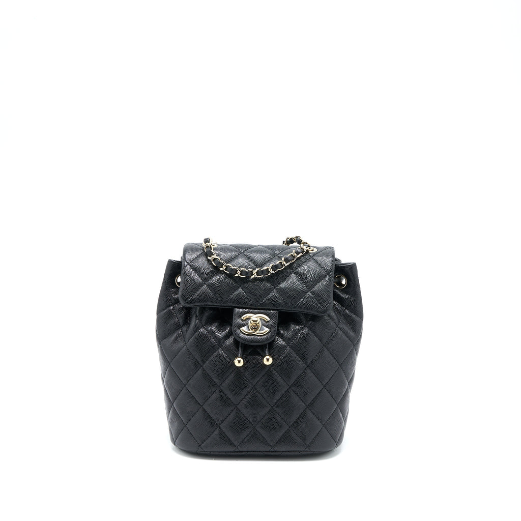 23S MINI FLAP BACKPACK CAVIAR BLACK LGHW (MICROCHIP)