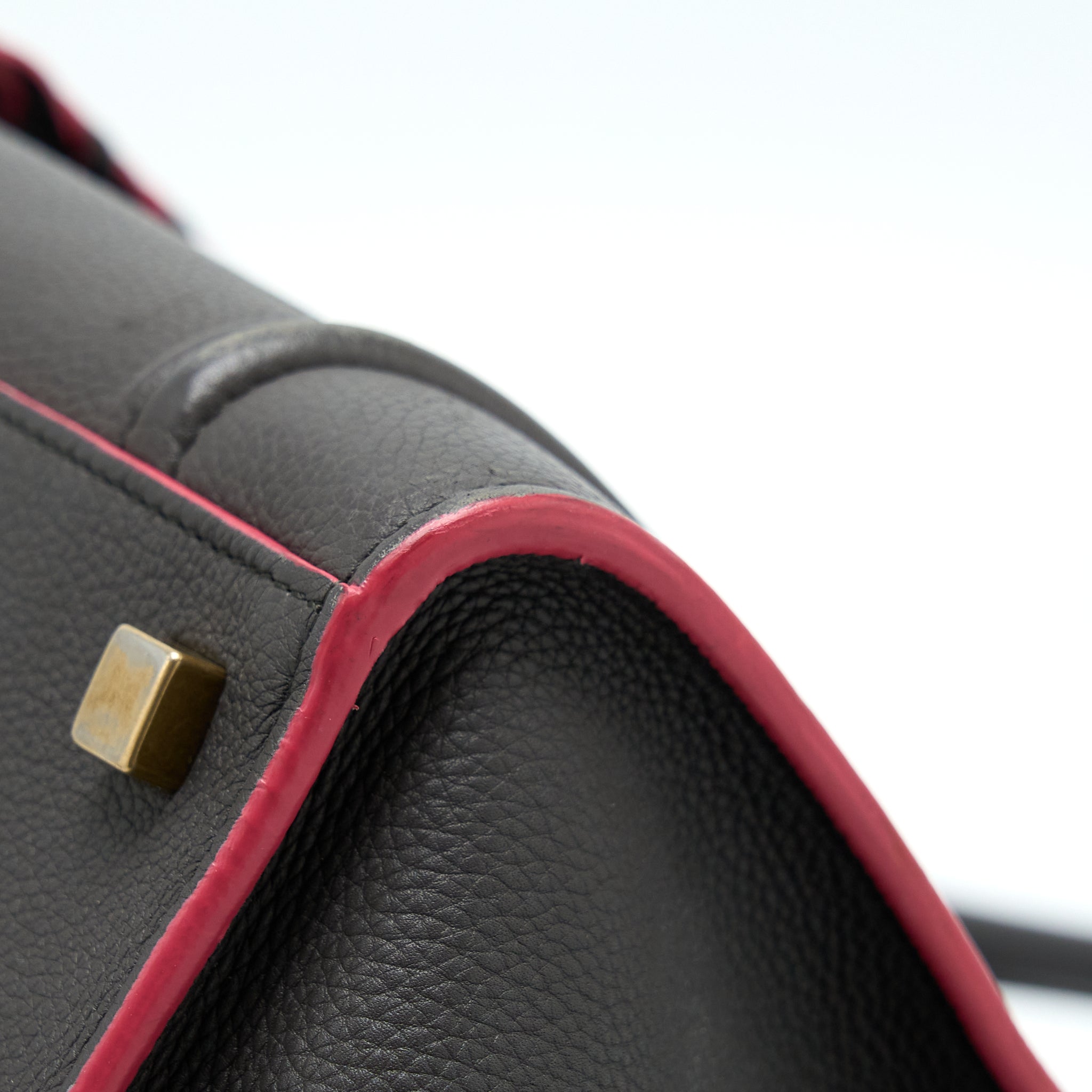 LARGE PHANTOM LUGGAGE BAG CALFSKIN DARK GREY/PINK