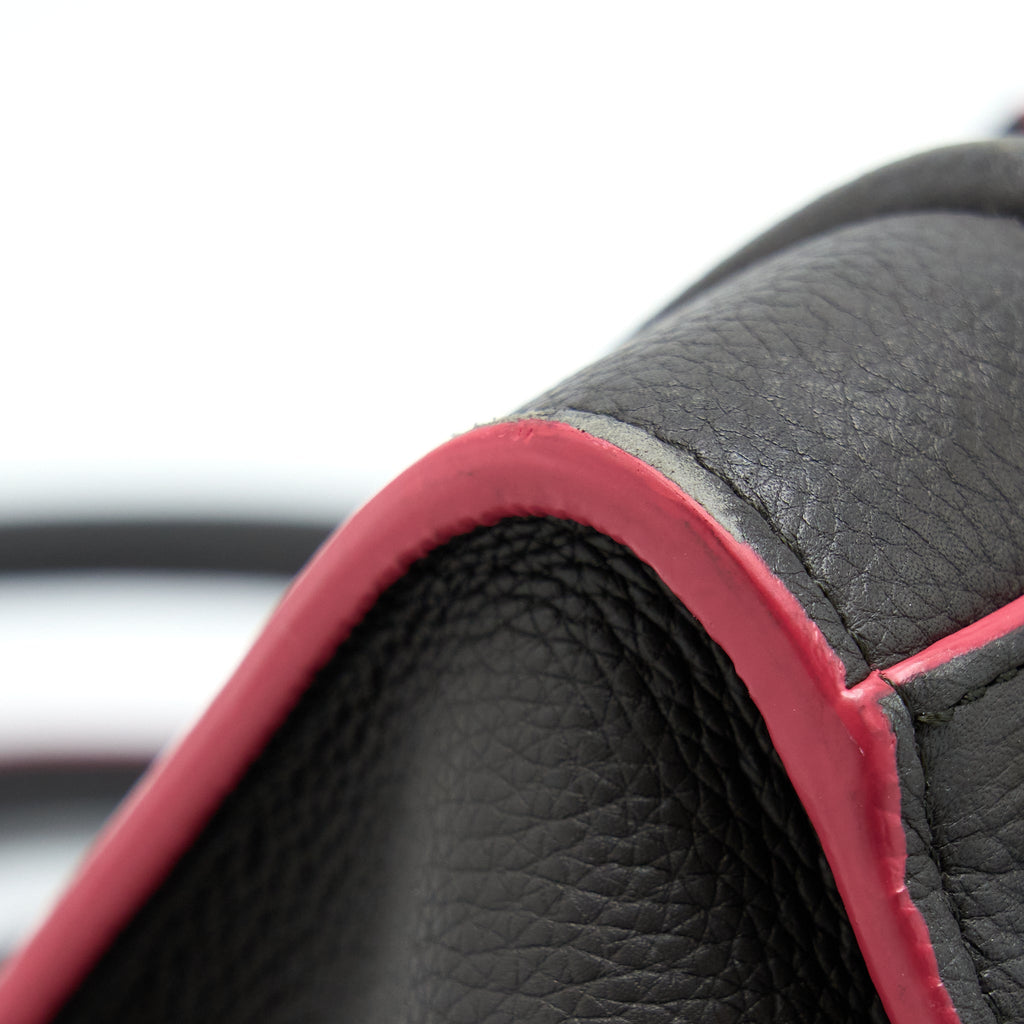 LARGE PHANTOM LUGGAGE BAG CALFSKIN DARK GREY/PINK
